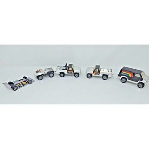 Tonka Chrome Rainbow Pressed Steel Lot of 5 1979 4 x 4 Truck Jeep Van Race Car